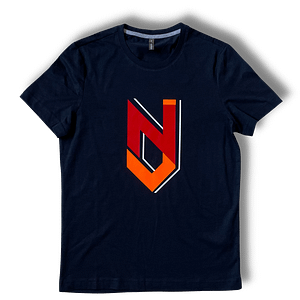 T-Shirt Nette Jonguh (Donker Blauw Groot Logo)