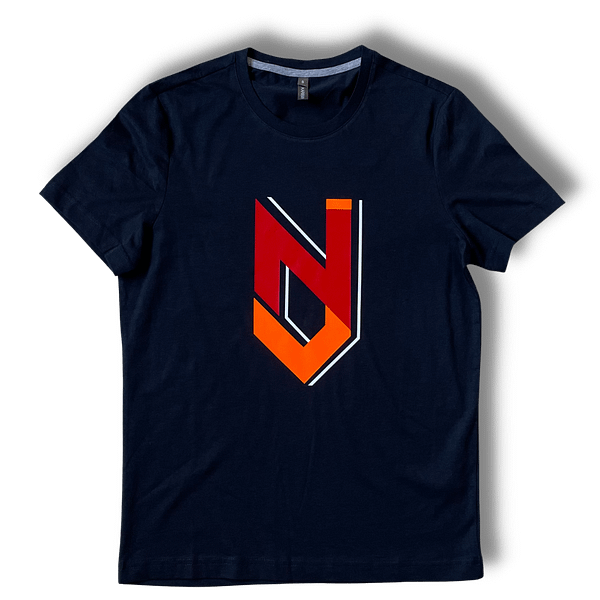 donker blauw groot logo T-Shirt Nette Jonguh (Donker Blauw Groot Logo)
